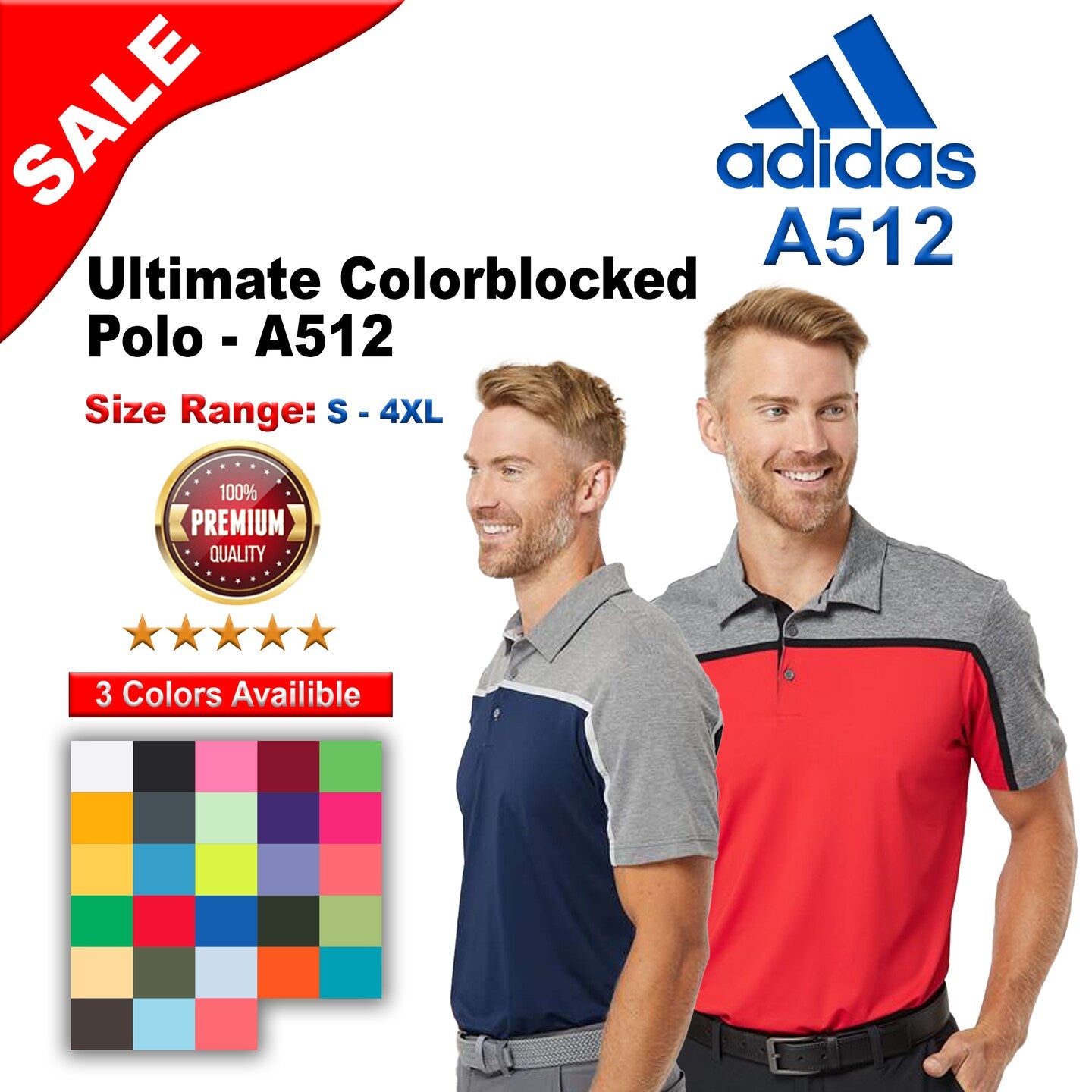 Adidas® Ultimate Colorblocked Polo