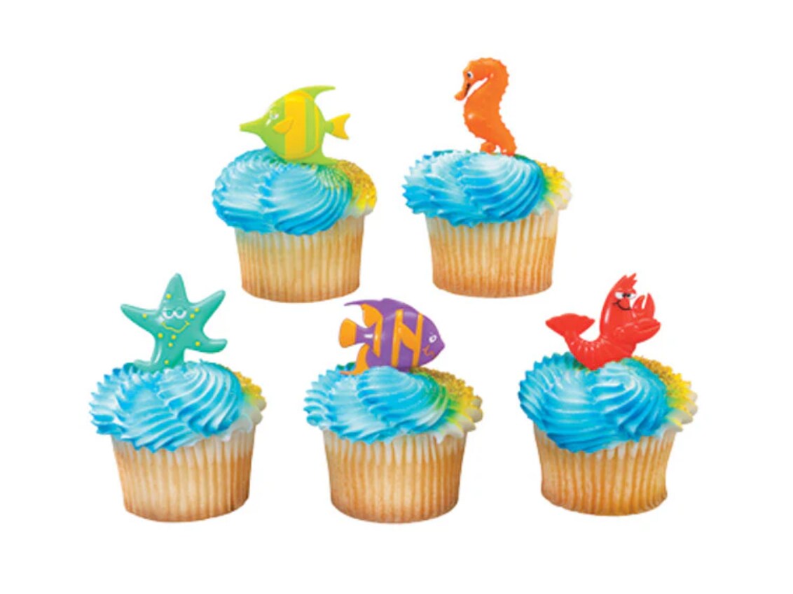 Sealife Friends Cupcake Cake Decorating Rings 12 set
