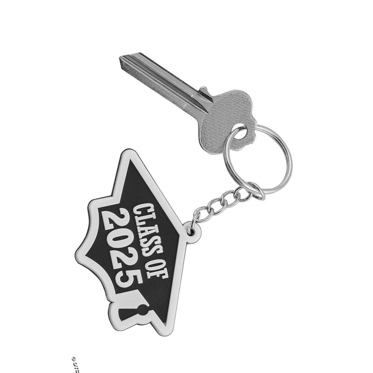 Graduation Class of 2025 Graduation Cap Rubber Keychains 12 Pc. 2 1/2"