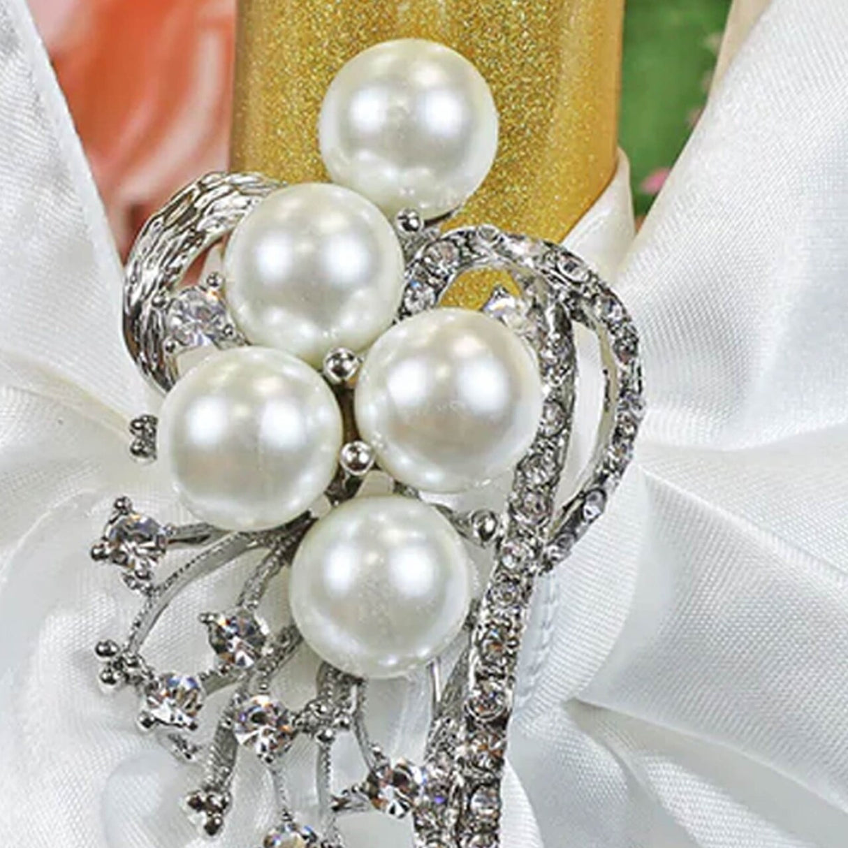 1 Piece Shooting Star Rhinestone Chair Sash Buckle Silver Metal Accent 2 Inch Width