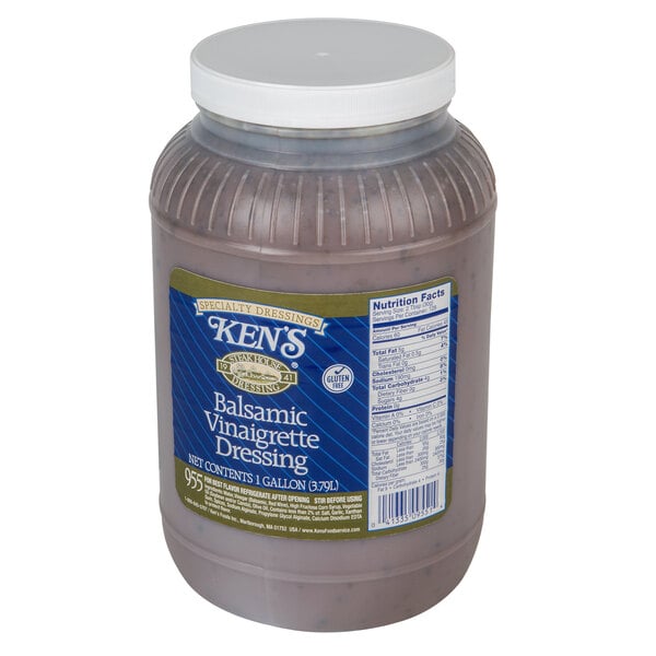 Ken's Foods 1 Gallon Balsamic Vinaigrette Dressing - 4/Case