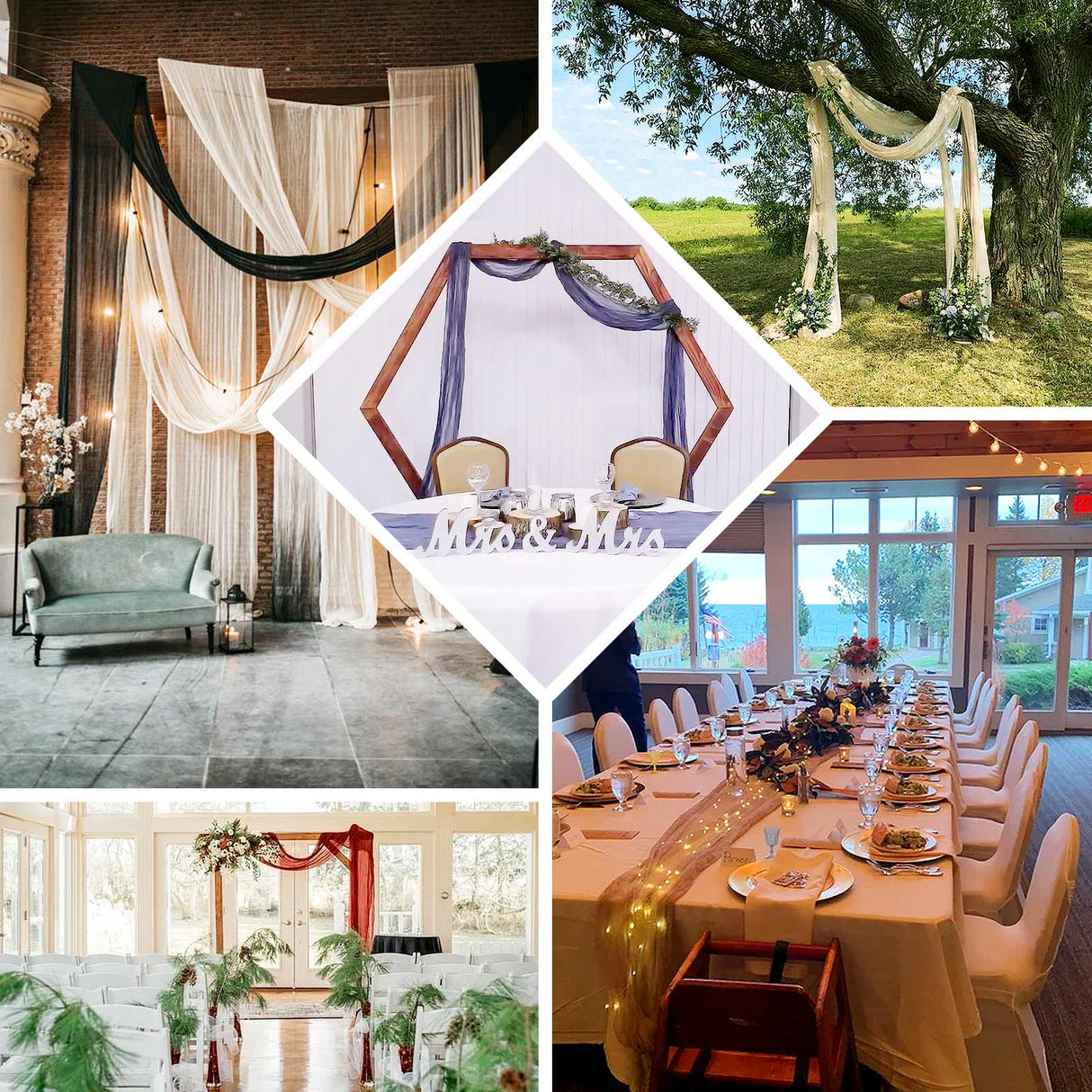Cheesecloth Arch Drape
