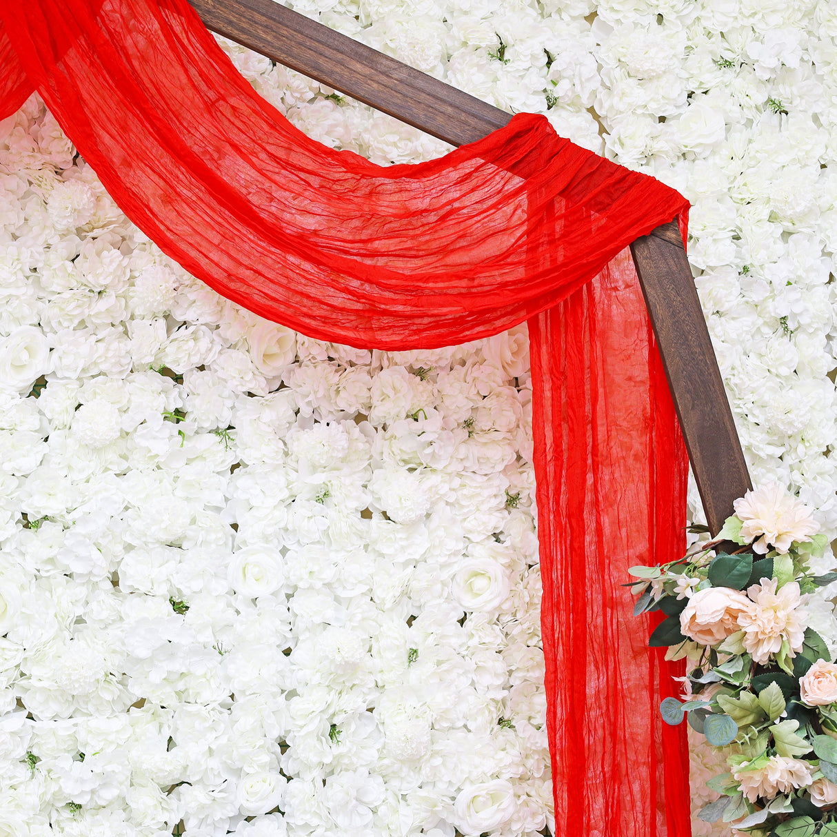 Cheesecloth Drape Curtain 20 ft x 38 in Red