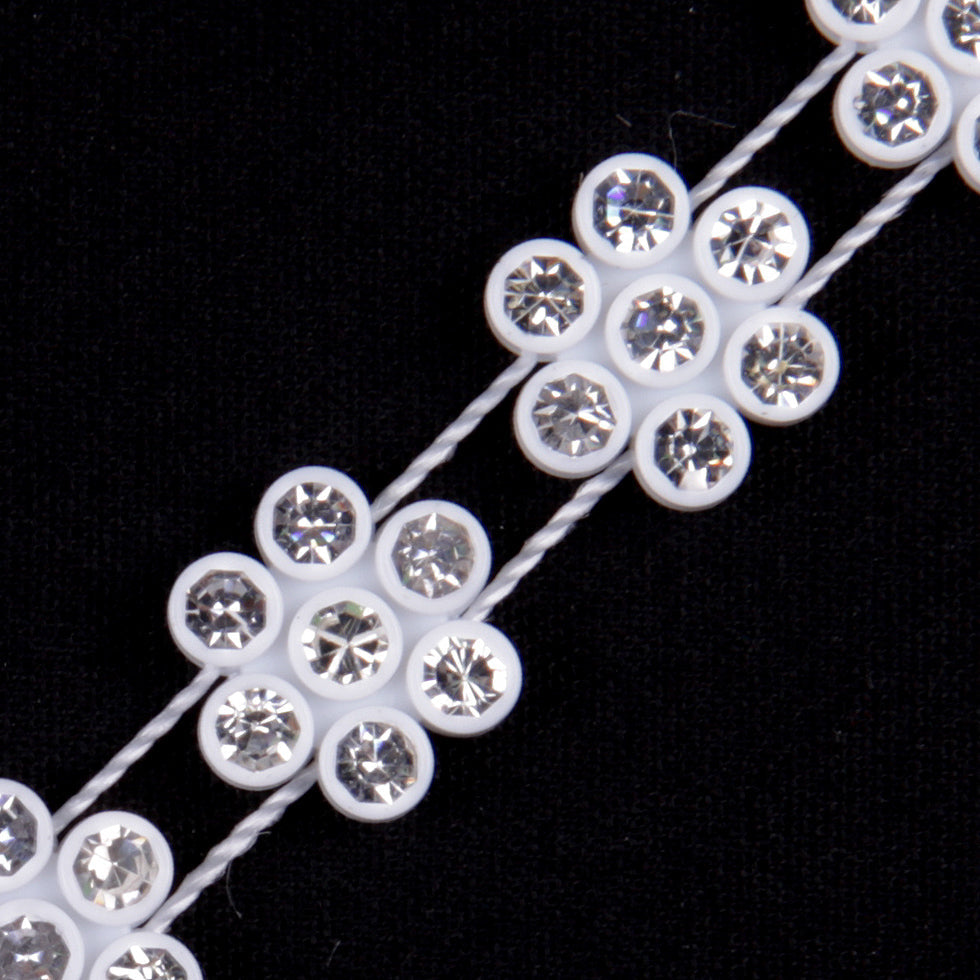 1/2" White/Crystal Plastic & Glass
