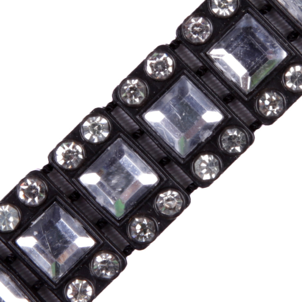 Black/Crystal Plastic & Glass
