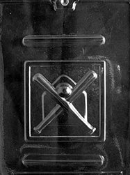 Baseball Bats & Home Plate Plaque Chocolate Mold