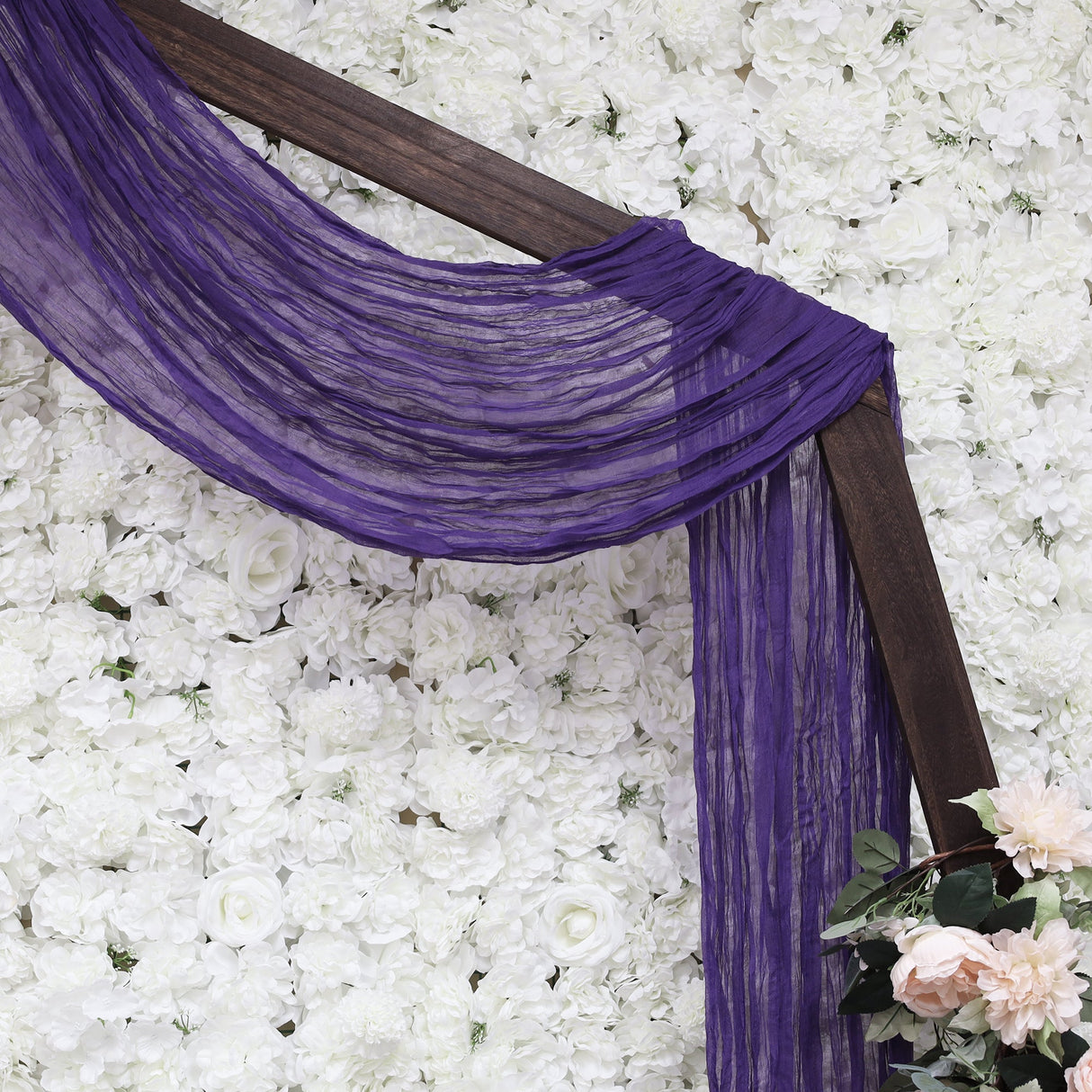 Cheesecloth Arch Drape Curtain Panel 20 ft x 38 in Regency Purple