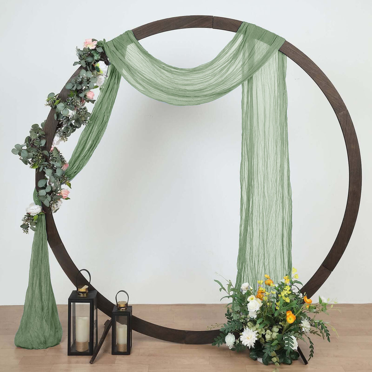 Cheesecloth Backdrop Drape 20 ft x 38 in Dusty Sage