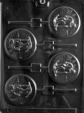 Snow Skiing Lollipop Chocolate Mold - LPS061
