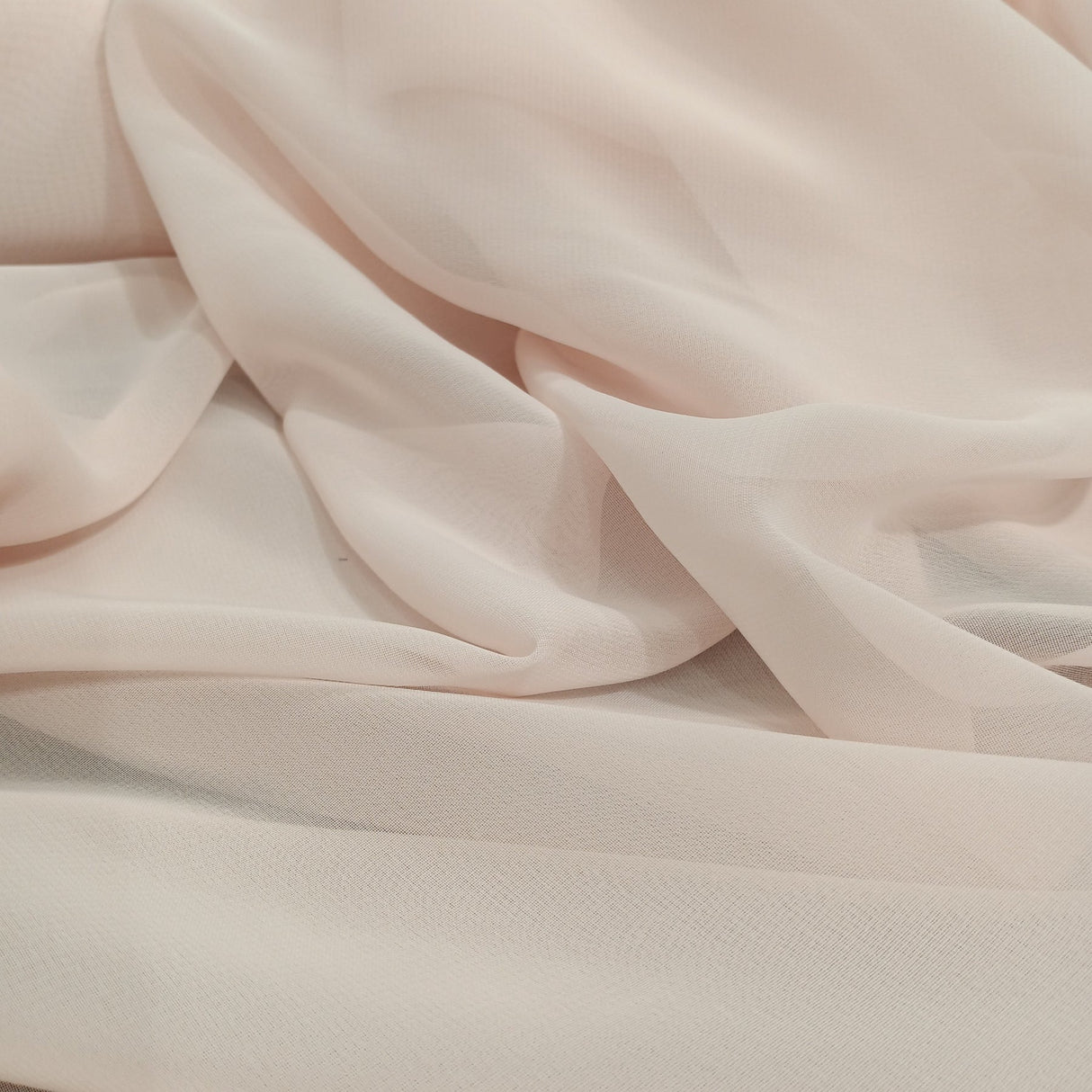 1 Yard Rose Powder Chiffon Fabric Lightweight Sheer Soft Material for Dresses Scarves and Décor 60 Inch Width