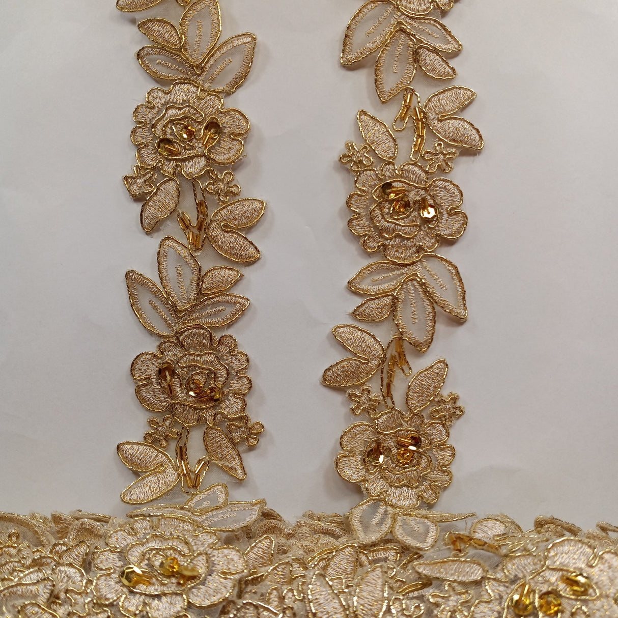 Beaded Corded Lace Trimming
