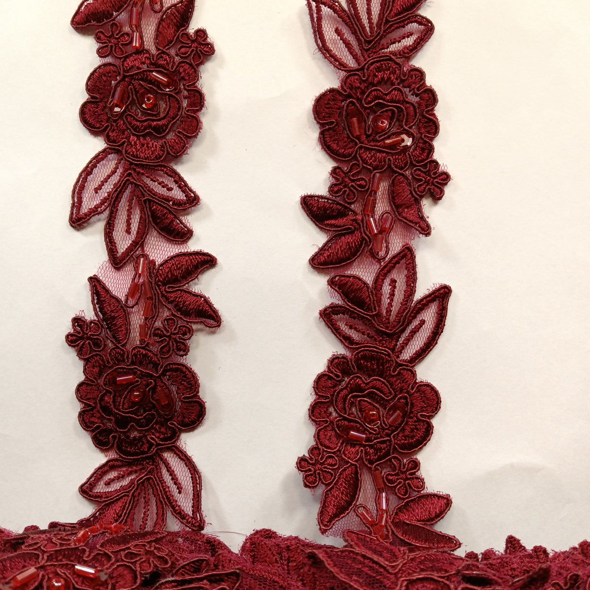 Beaded Corded Lace Trimming