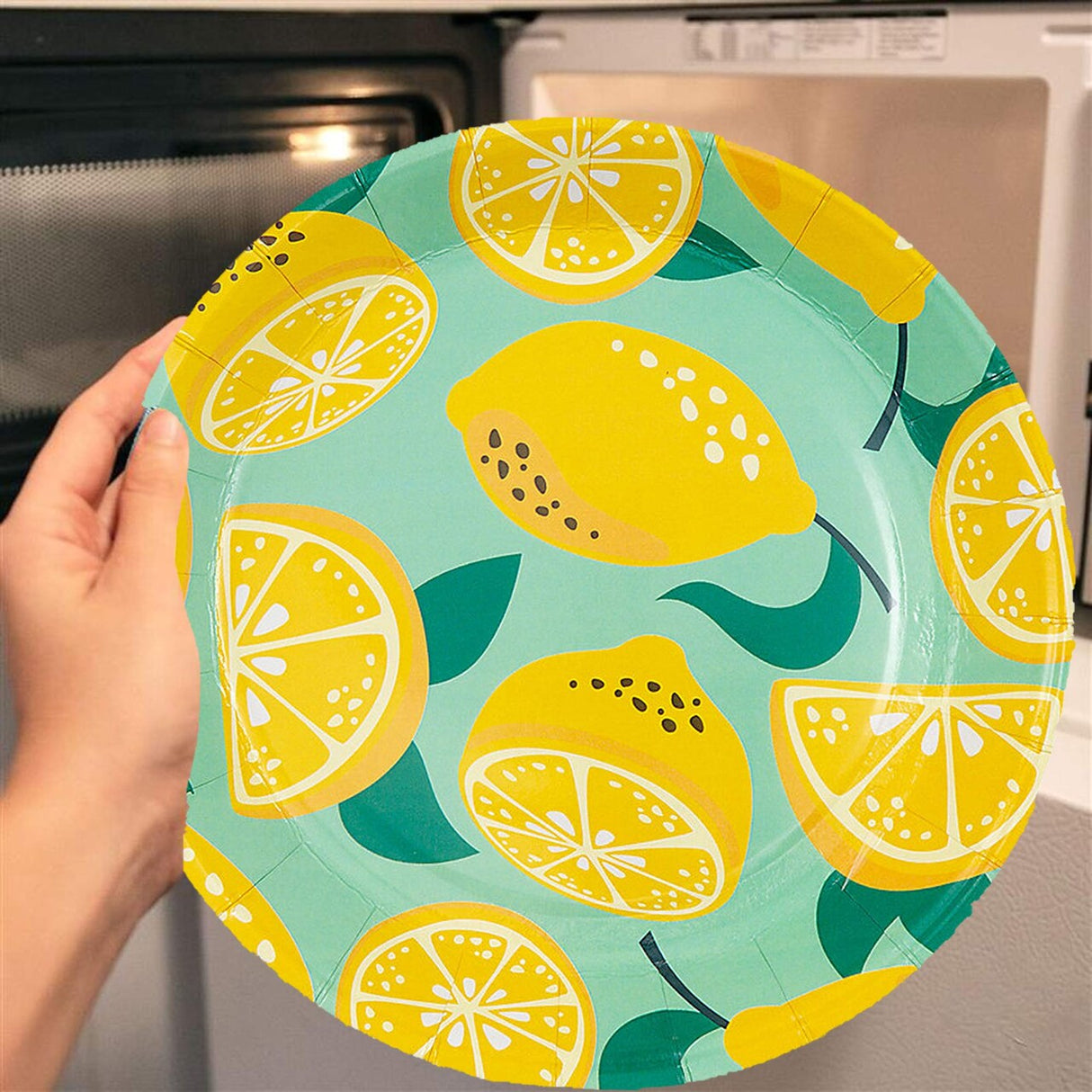 8 Ct. Lemon Party Paper Dessert Plates 7-Inch Citrus Design Plates