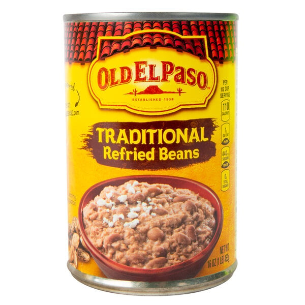 Old El Paso 16 oz. Refried Beans - 12/Case