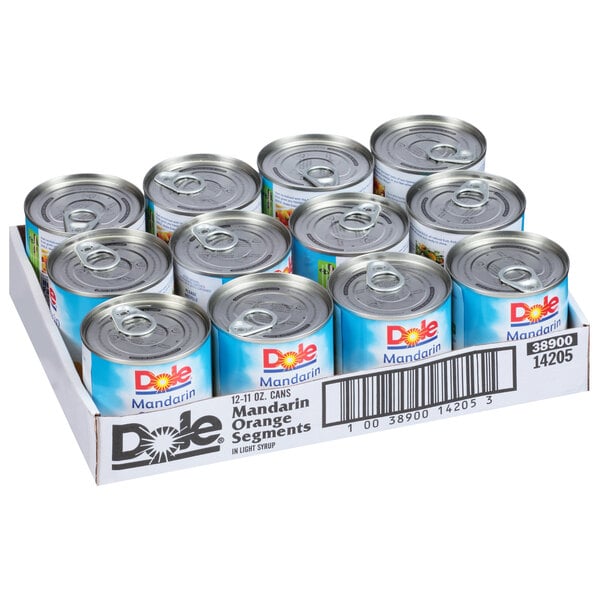 Dole 11 oz. Can Mandarin Oranges in Light Syrup - 12/Case