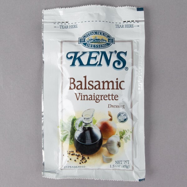 Ken's Foods 1.5 oz. Balsamic Vinaigrette Packet - 60/Case
