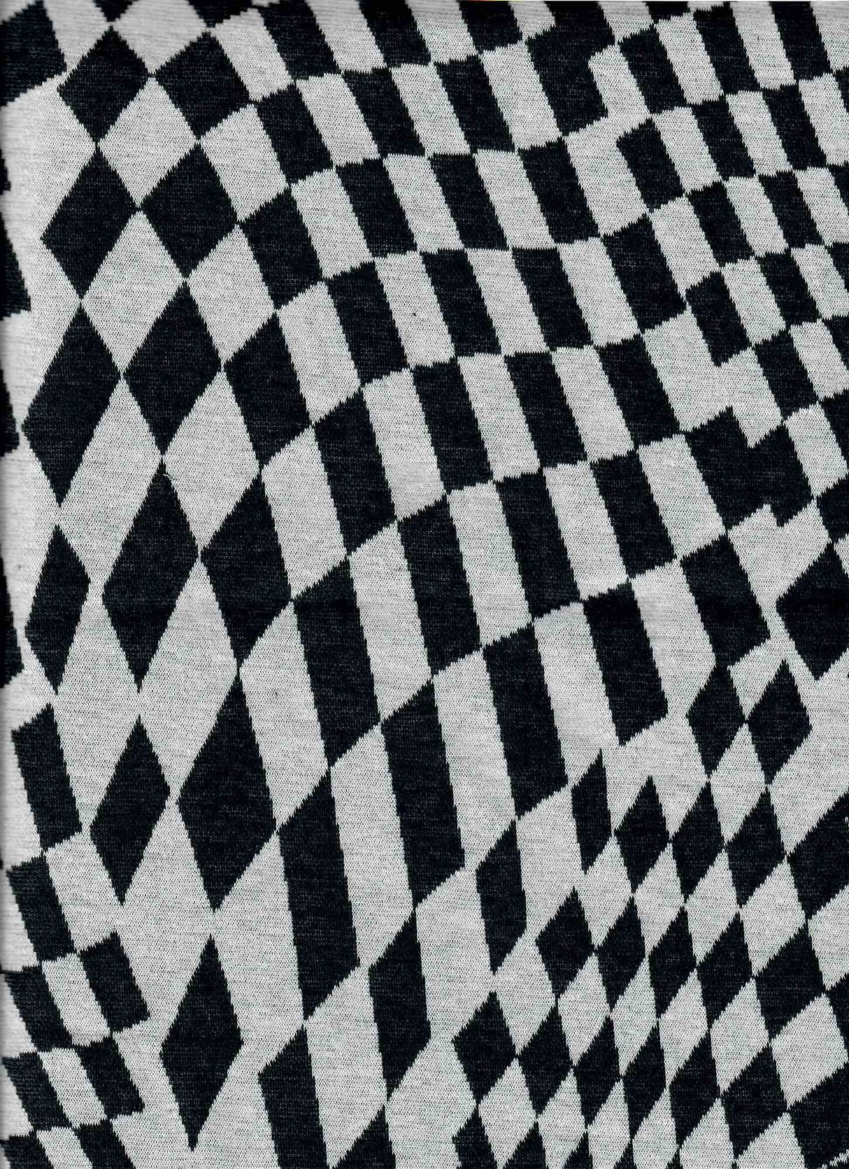 Double Knit Jacquard Checkered Stretch Fabric