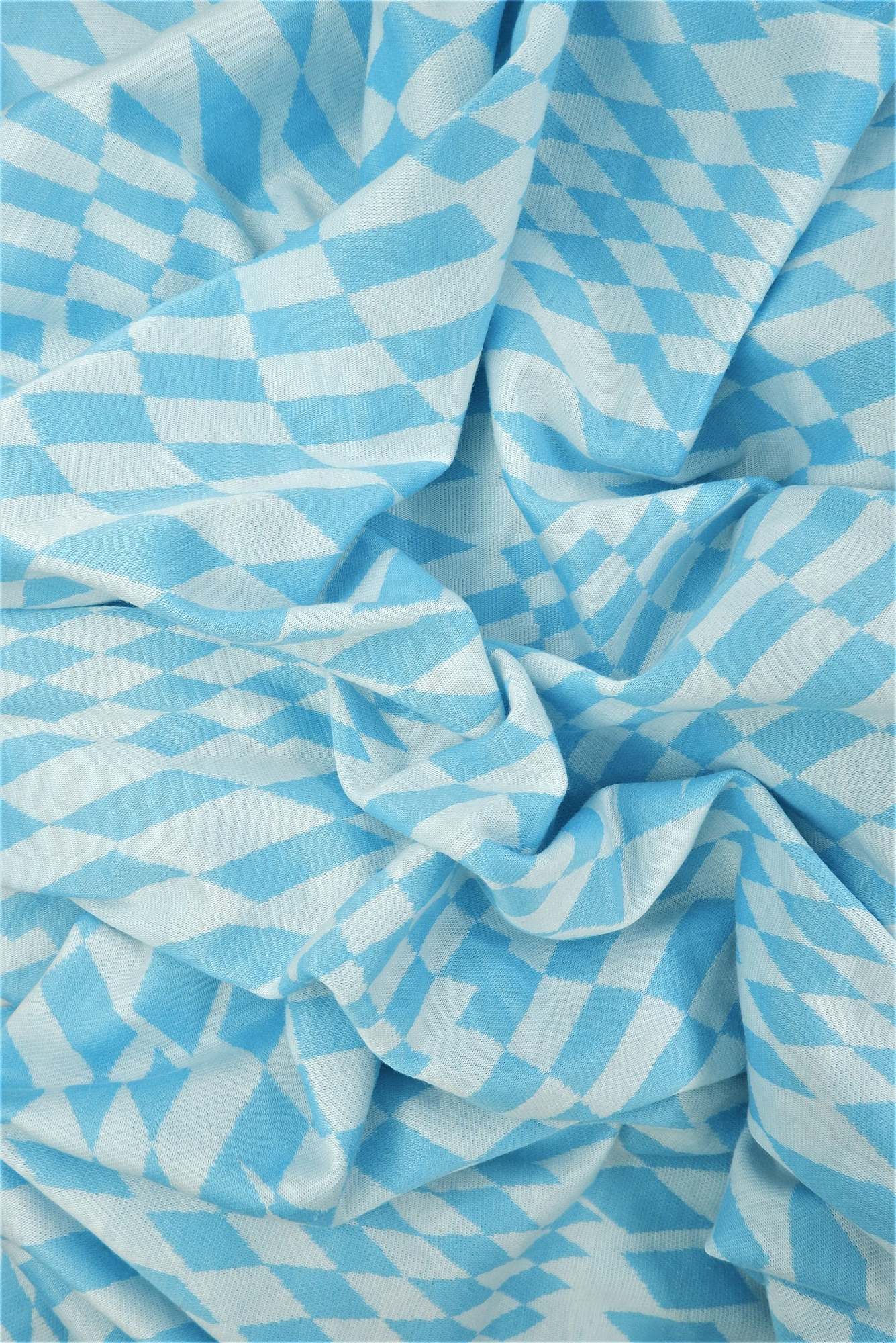 Double Knit Jacquard Checker Fabric Stretch Polyester Rayon Spandex 58/60 Inches Wide