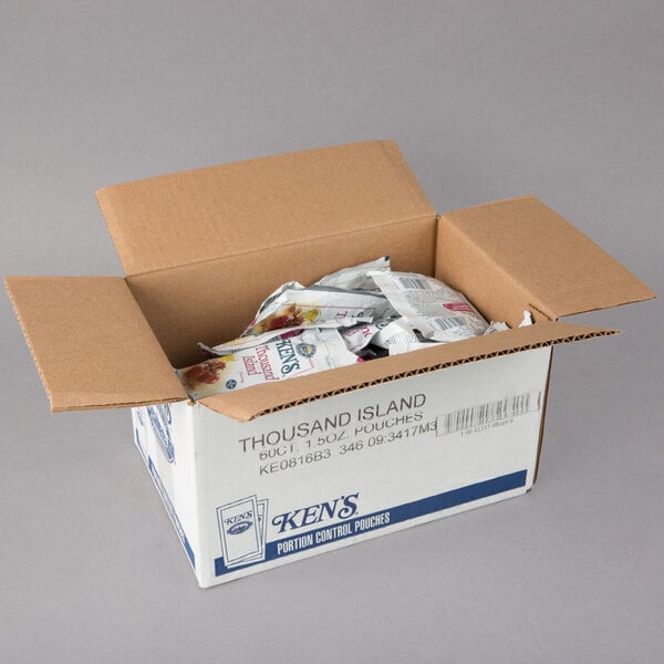 Ken's Foods 1.5 oz. Deluxe Thousand Island Dressing Packet - 60/Case
