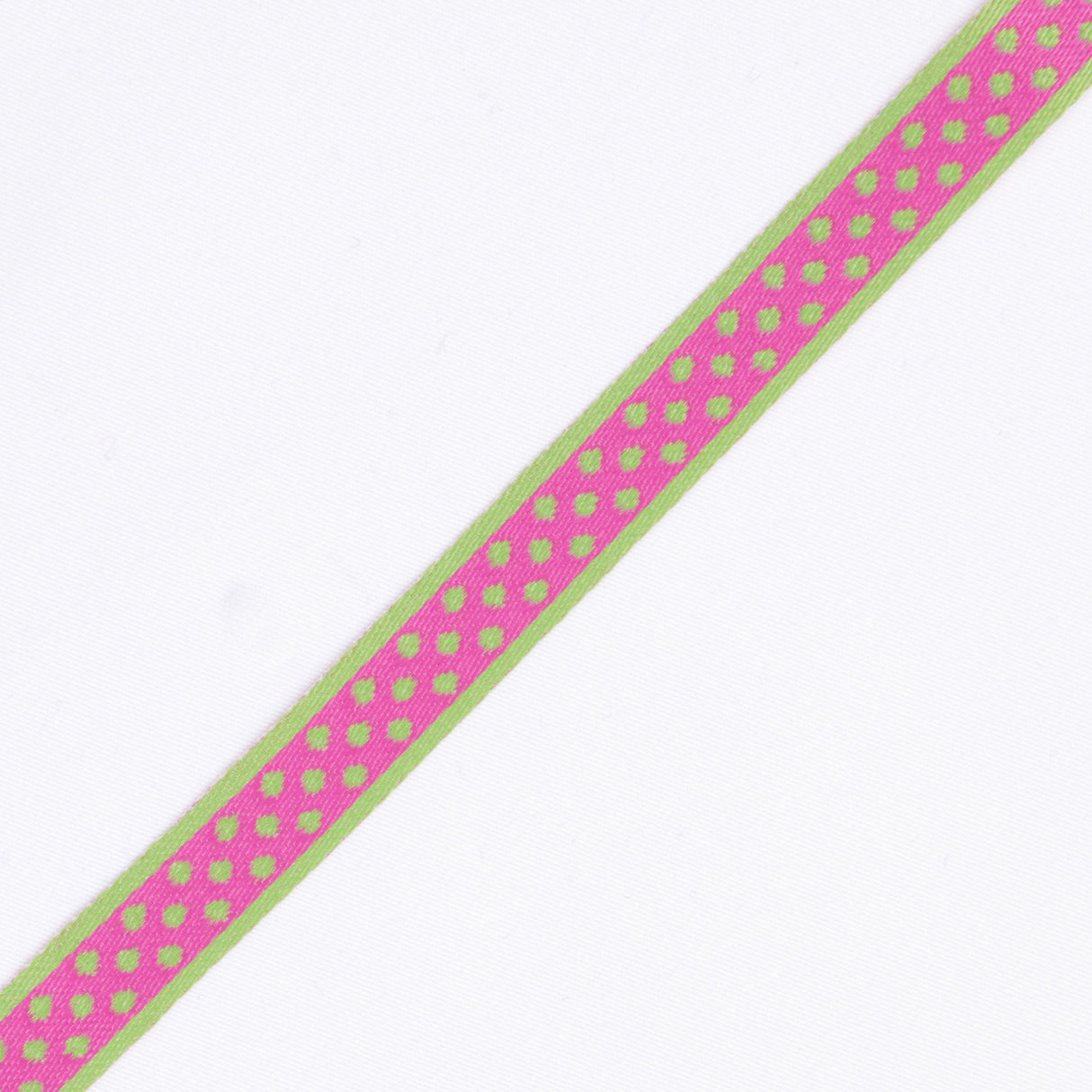1/2" Hot Pink/Green French Jacquard Ribbon