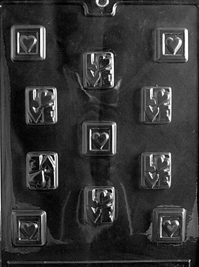 Love Squares Chocolate Mold