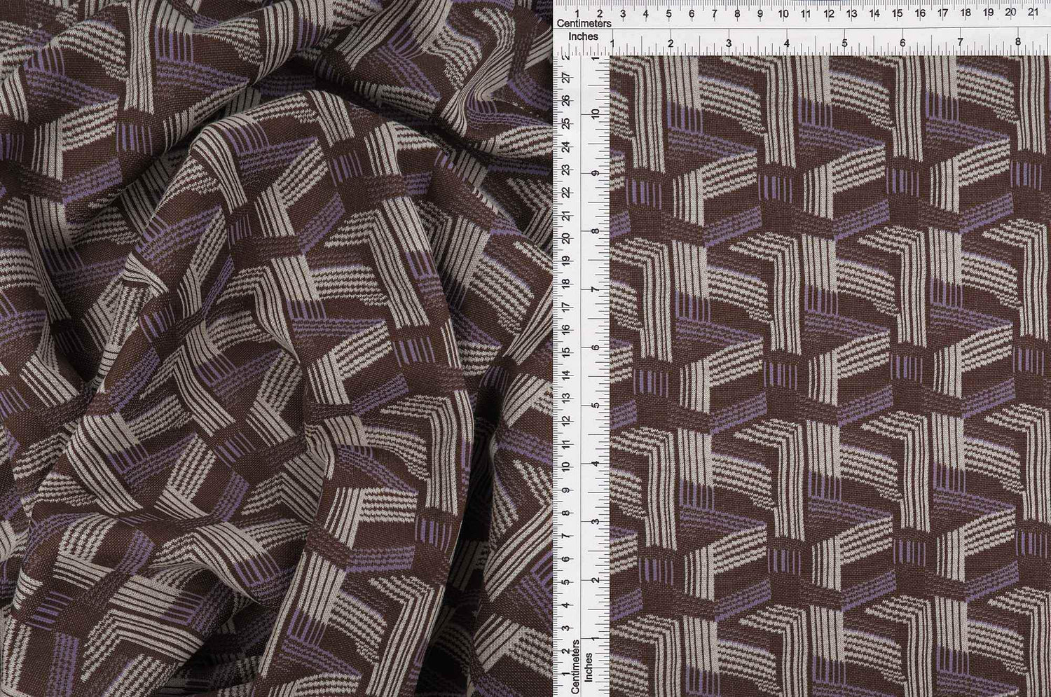 1 Yard Double Knit Jacquard Geo Fabric 220 GSM Polyester Spandex Blend 58/60" Width