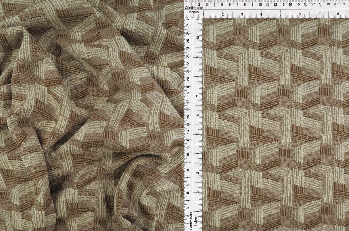 1 Yard Double Knit Jacquard Geo Fabric 220 GSM Polyester Spandex Blend 58/60" Width