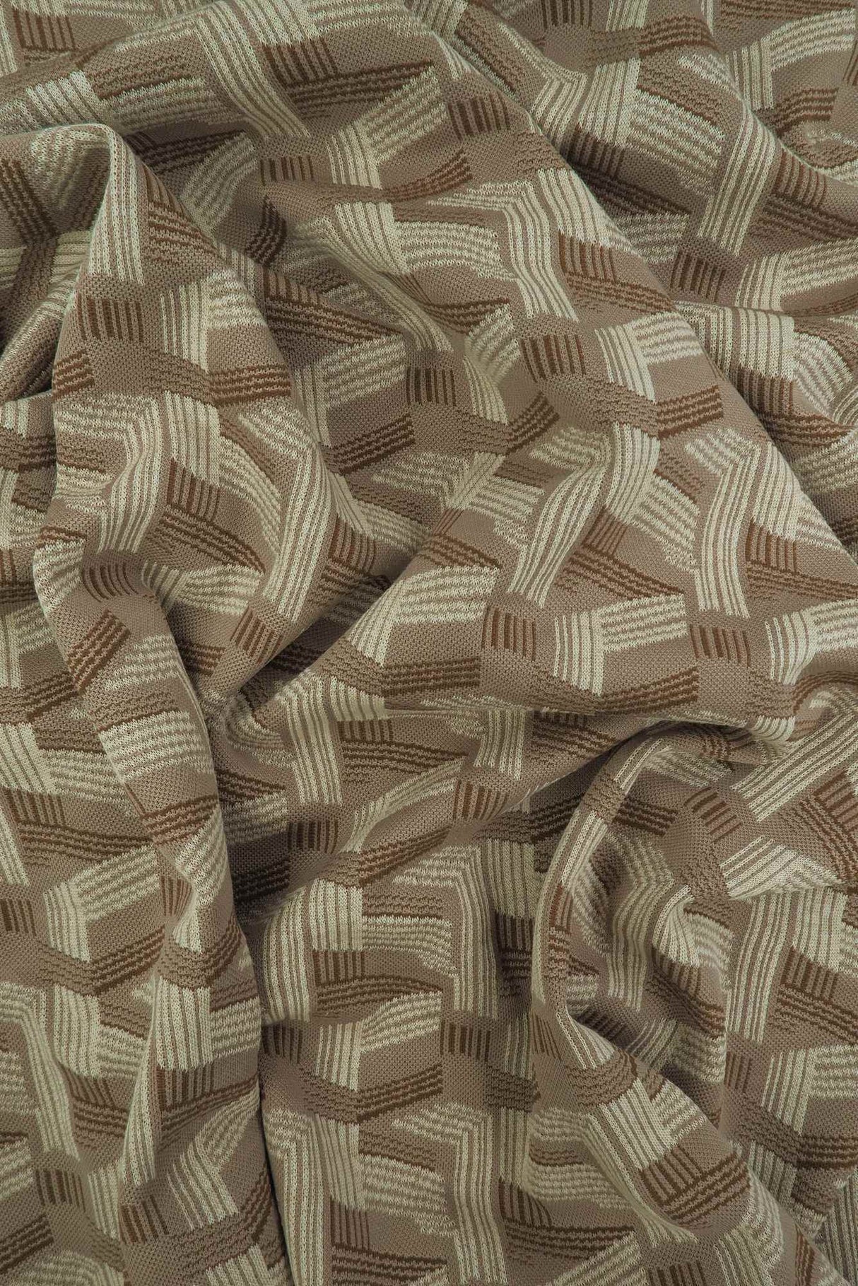 1 Yard Double Knit Jacquard Geo Fabric Stretch Polyester Spandex 58/60 Inches Wide