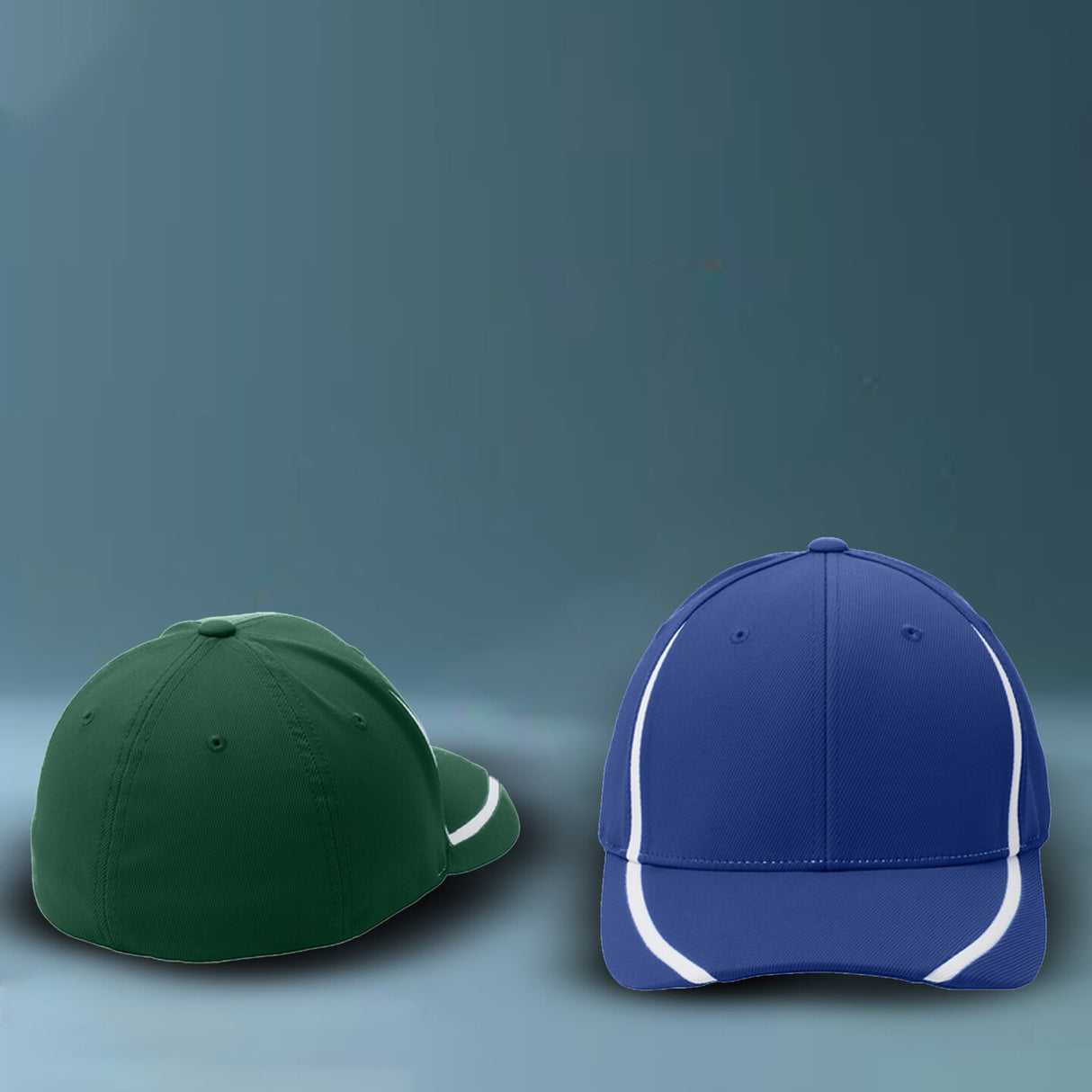 Sport-Tek® Flexfit® Performance Colorblock Cap Structured Mid Profile Moisture Wicking Stretch Fit
