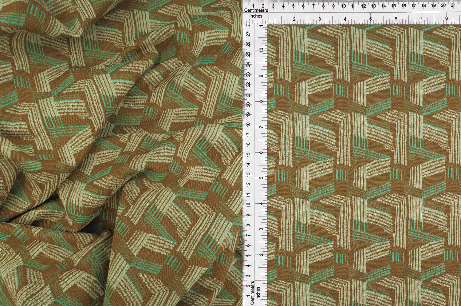 1 Yard Double Knit Jacquard Geo Fabric Stretch Polyester Spandex 58/60 Inches Wide