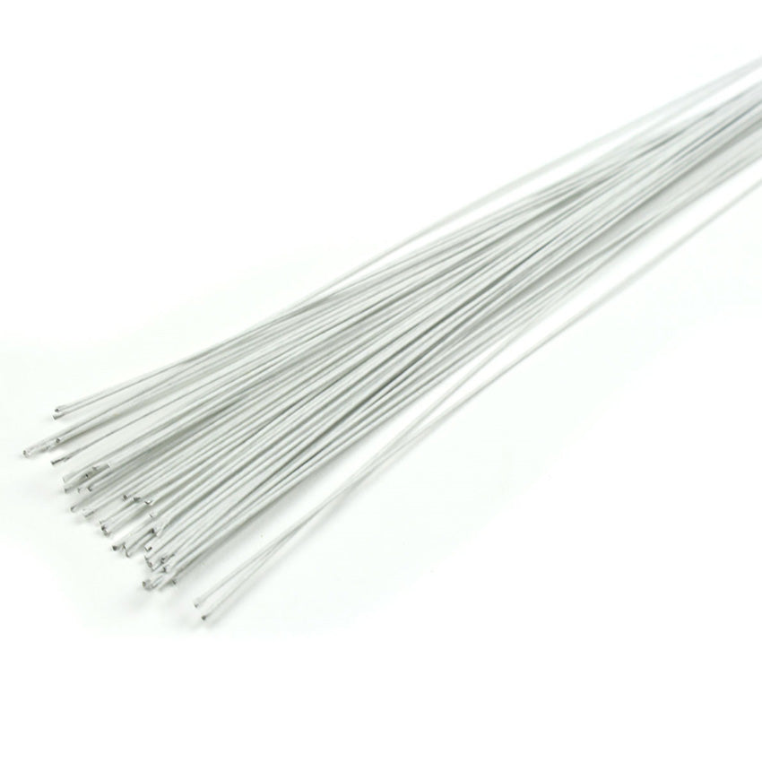 O'Creme 14" White Floral Wire, 50 Pieces, 20 Gauge