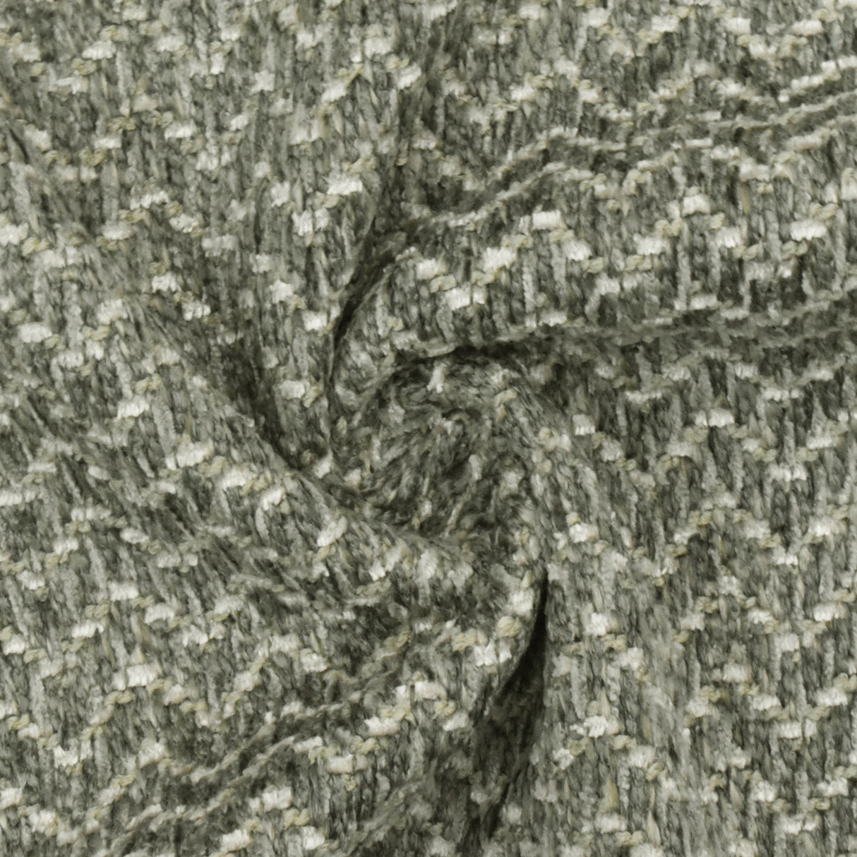 1 Yard Smoke Gray Beige Multi Chevron Wave Chenille Textured Decorating Fabric Upholstery 58 Inches Width