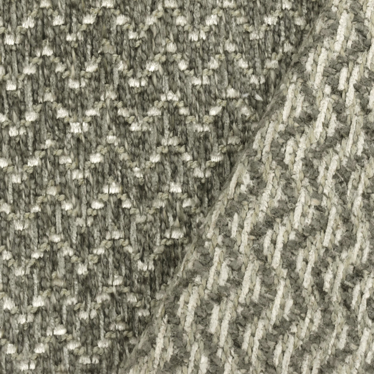 1 Yard Smoke Gray Beige Multi Chevron Wave Chenille Textured Decorating Fabric Upholstery 58 Inches Width