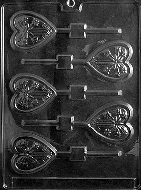 Starburst Heart Lolly Chocolate Mold