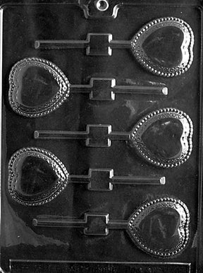 Lace Heart Lolly Chocolate Mold