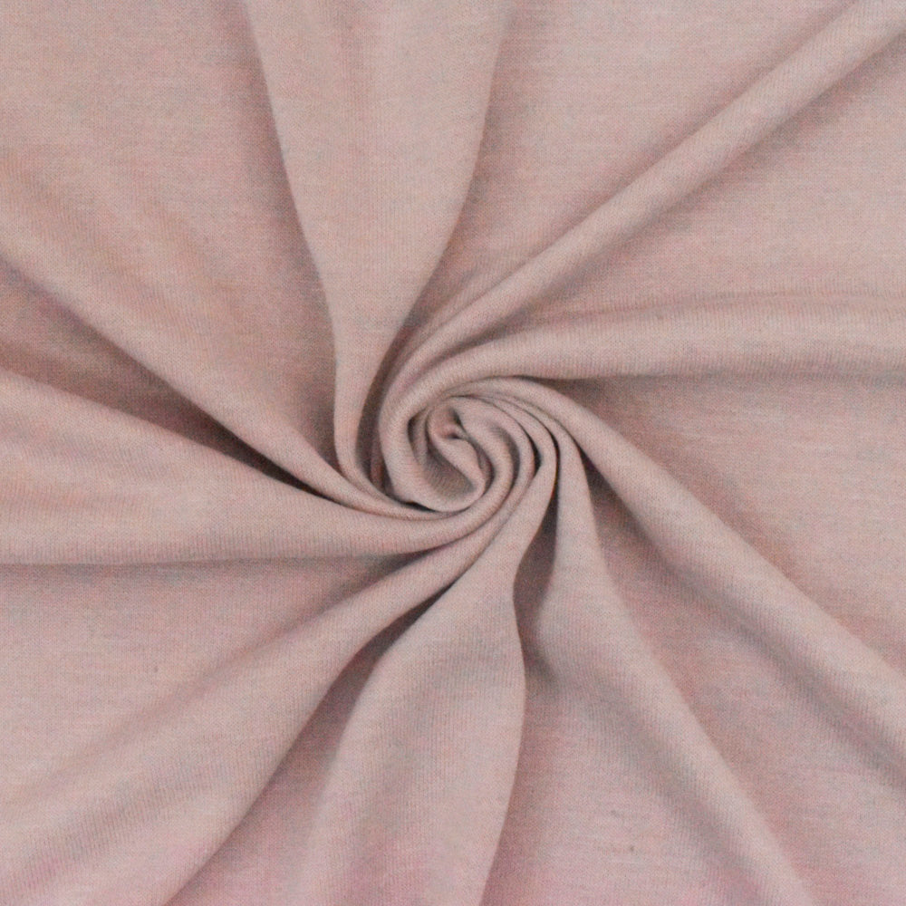 1 Yard Ice Rose Solid Stretch Brushed Jersey Knit Fabric For Blouses And Activewear 60 Inches Width