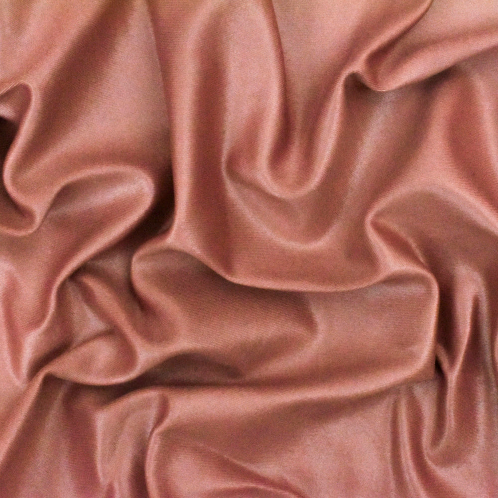 1 Yard Rosy Pink Solid Stretch Satin Tricot Yoga Knit Fabric For Activewear And Dancewear 59 Inches Width
