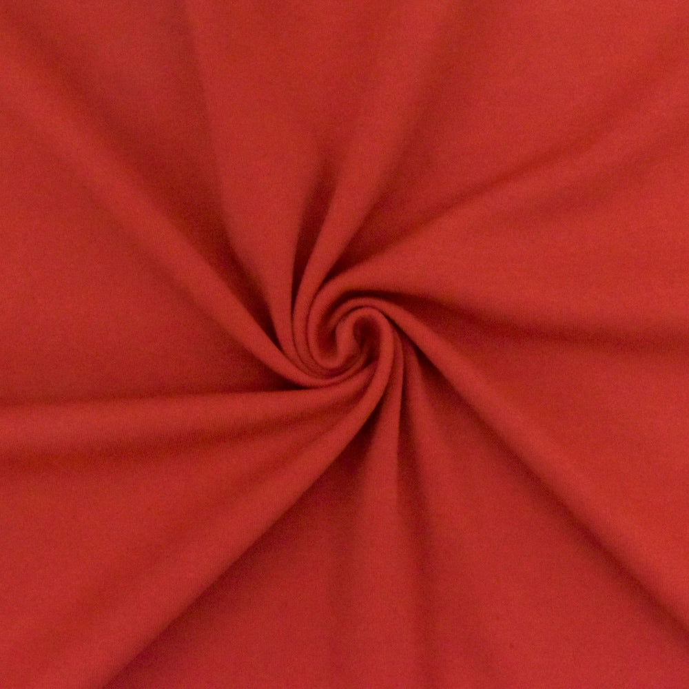 1 Yard Deep Orange Solid Stretch Tricot Yoga Swimwear Knit Fabric For Swimwear And Activewear 54 Inches Width