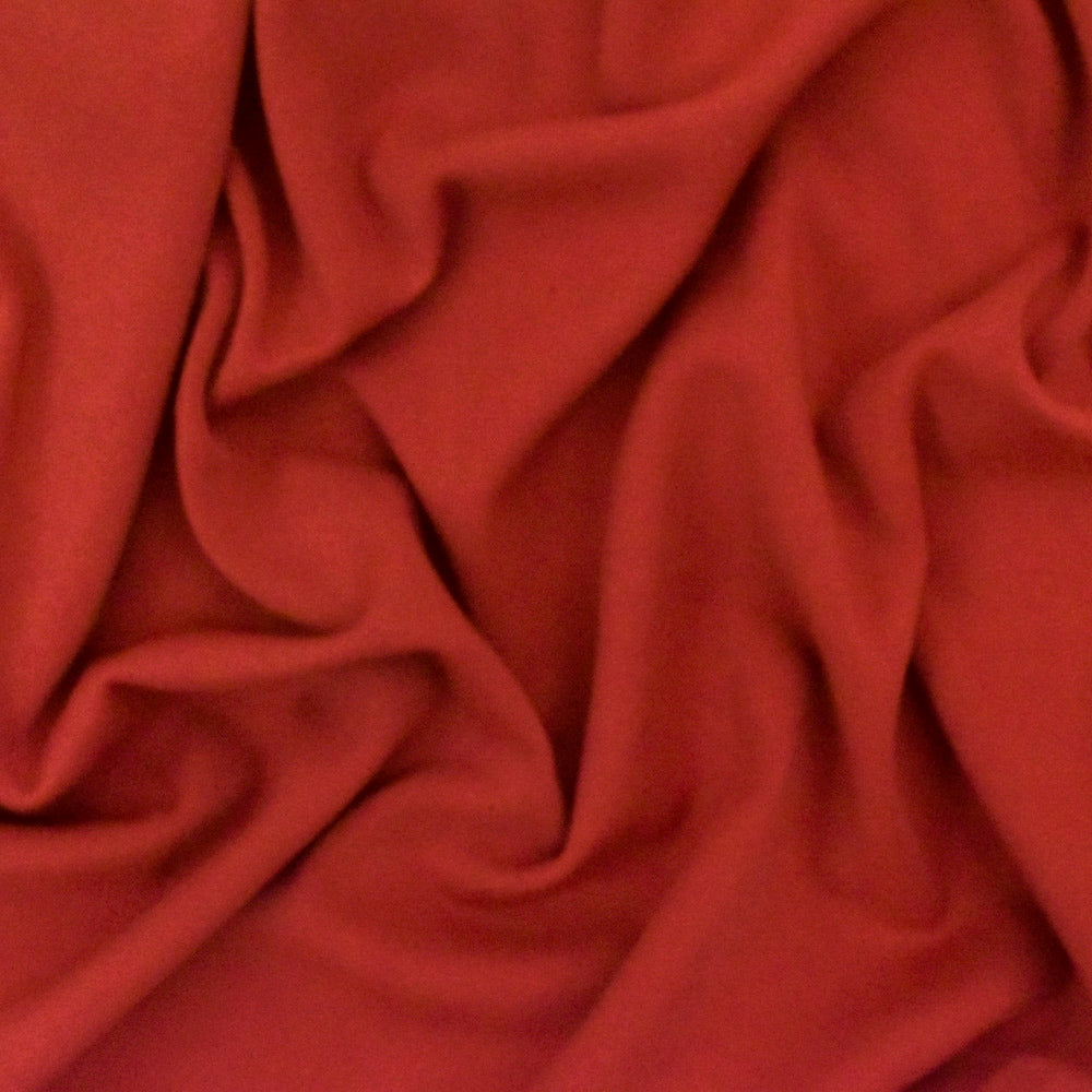 1 Yard Deep Orange Solid Stretch Tricot Yoga Swimwear Knit Fabric For Swimwear And Activewear 54 Inches Width
