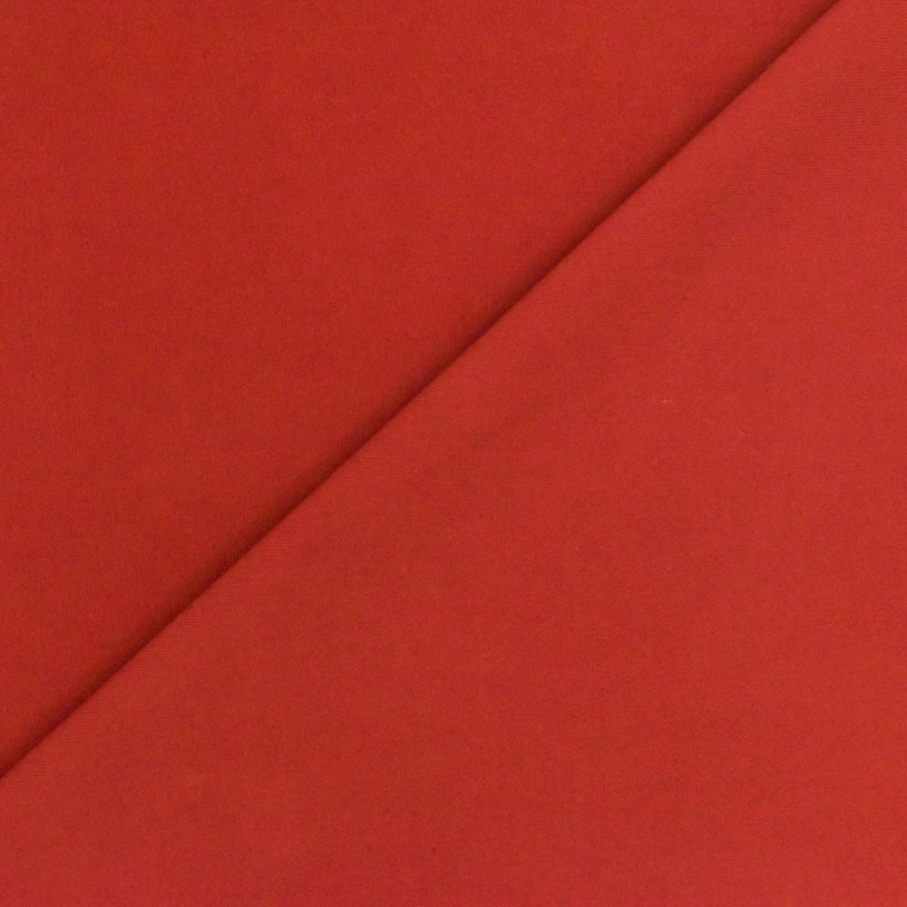 1 Yard Deep Orange Solid Stretch Tricot Yoga Swimwear Knit Fabric For Swimwear And Activewear 54 Inches Width