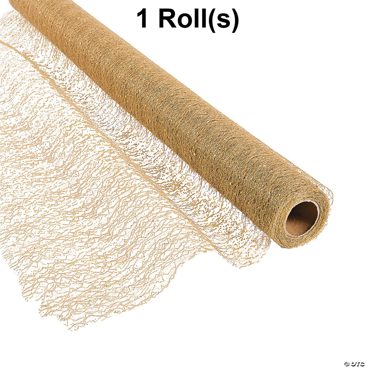 Gold Glitter Fabric Roll 30" x 30 ft.