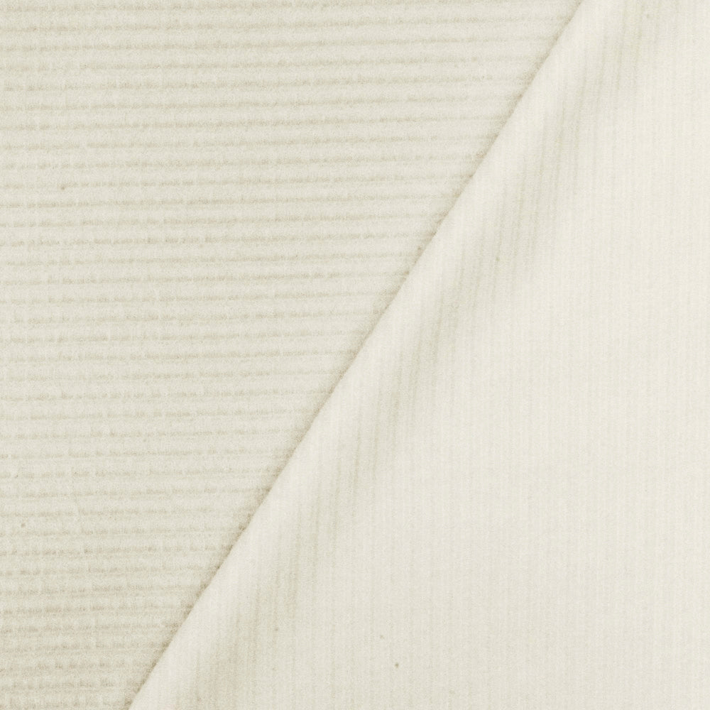 1 Yard Air Ivory Striped Texture Stretch Polyester Double Knit Fabric For Blouses And Overlays 57 Inches Width