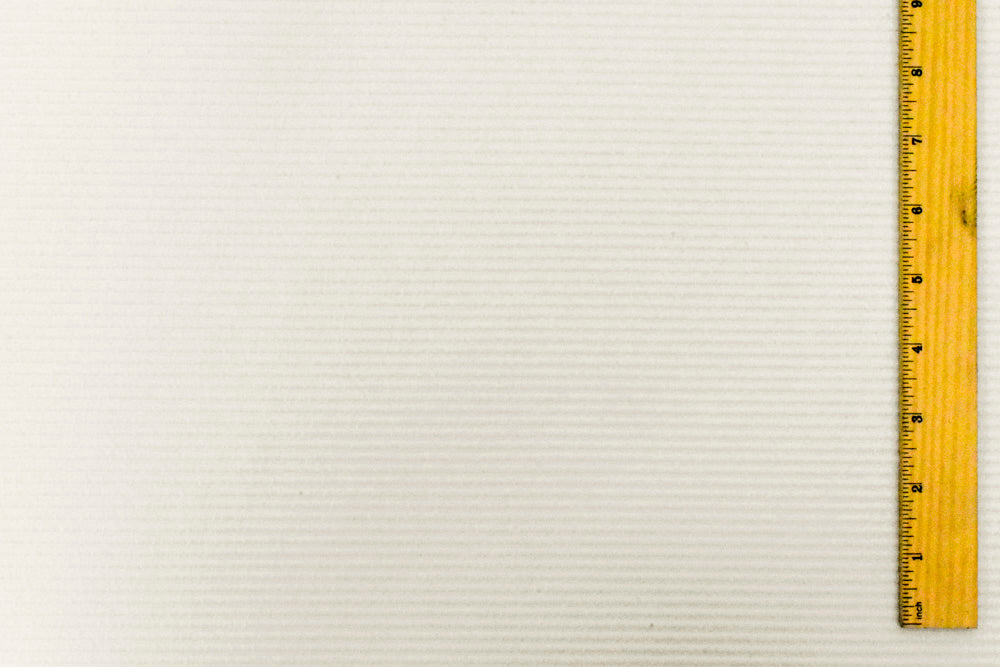 1 Yard Air Ivory Striped Texture Stretch Polyester Double Knit Fabric For Blouses And Overlays 57 Inches Width