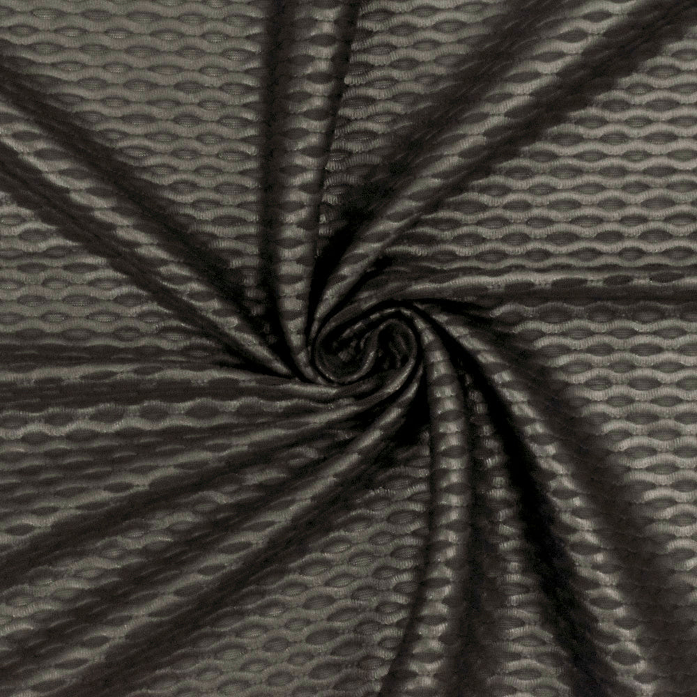 1 Yard Volcano Gray 3D Mesh Stretch Yoga Activewear Fabric For Dancewear And Overlays 58 Inches Width