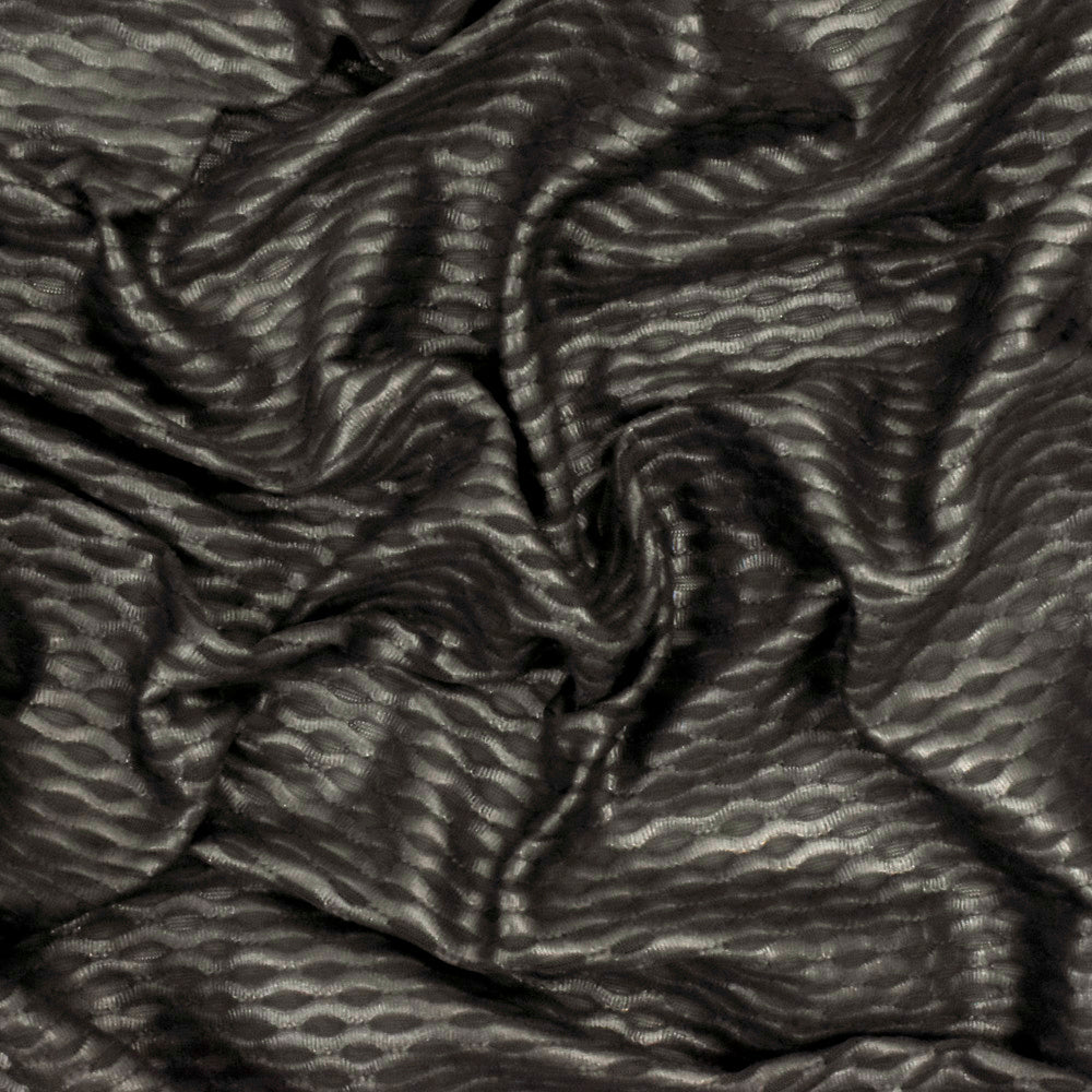 1 Yard Volcano Gray 3D Mesh Stretch Yoga Activewear Fabric For Dancewear And Overlays 58 Inches Width