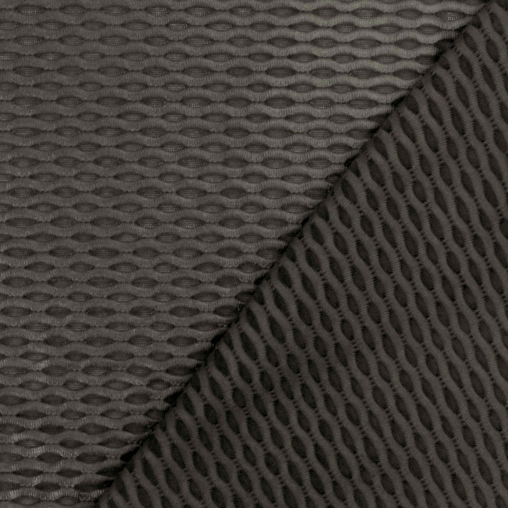 1 Yard Volcano Gray 3D Mesh Stretch Yoga Activewear Fabric For Dancewear And Overlays 58 Inches Width