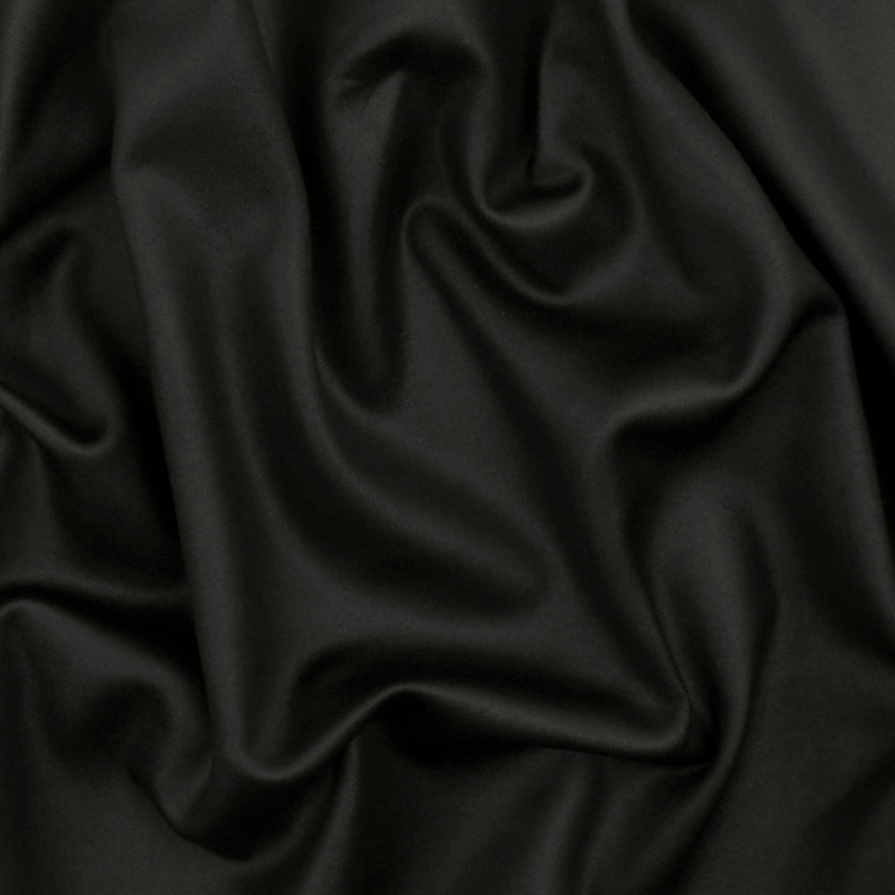 1 Yard Oil Black Solid Stretch Polyester Scuba Swimwear Knit Fabric For Swimwear 54 Inches Width