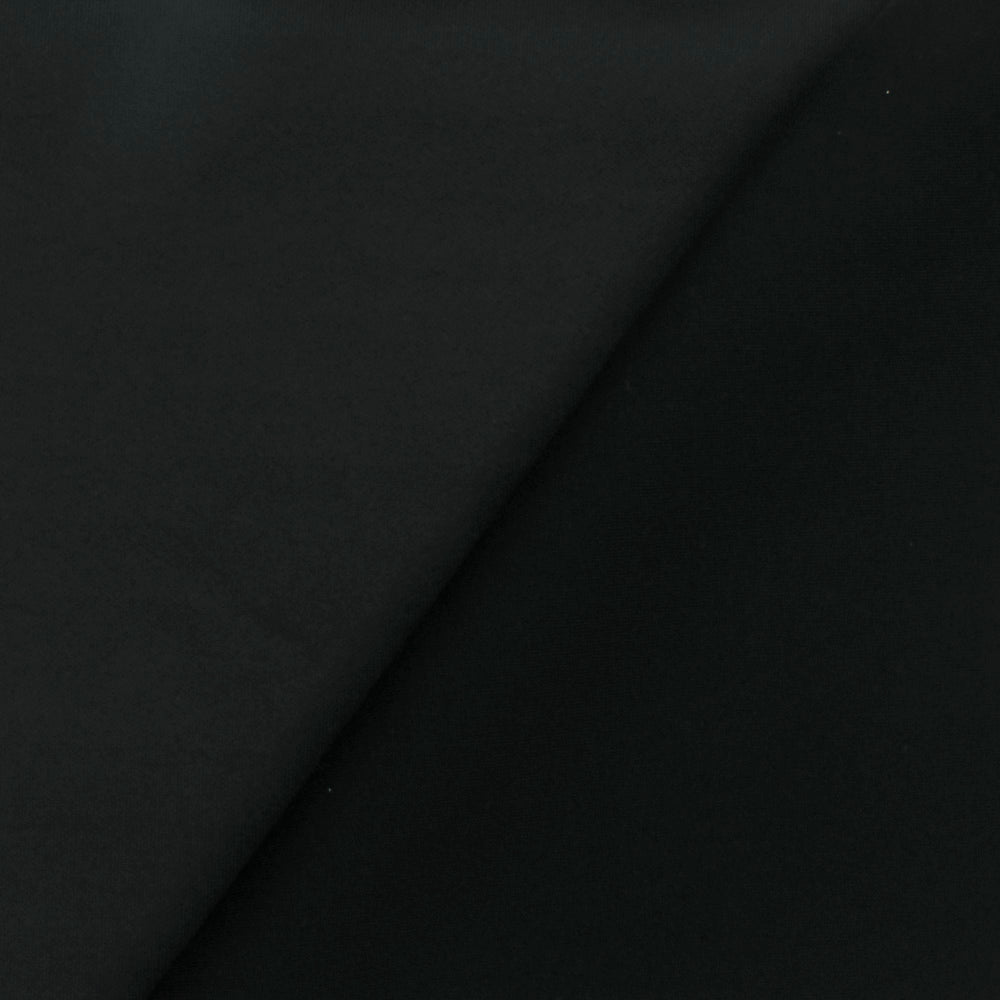 1 Yard Oil Black Solid Stretch Polyester Scuba Swimwear Knit Fabric For Swimwear 54 Inches Width