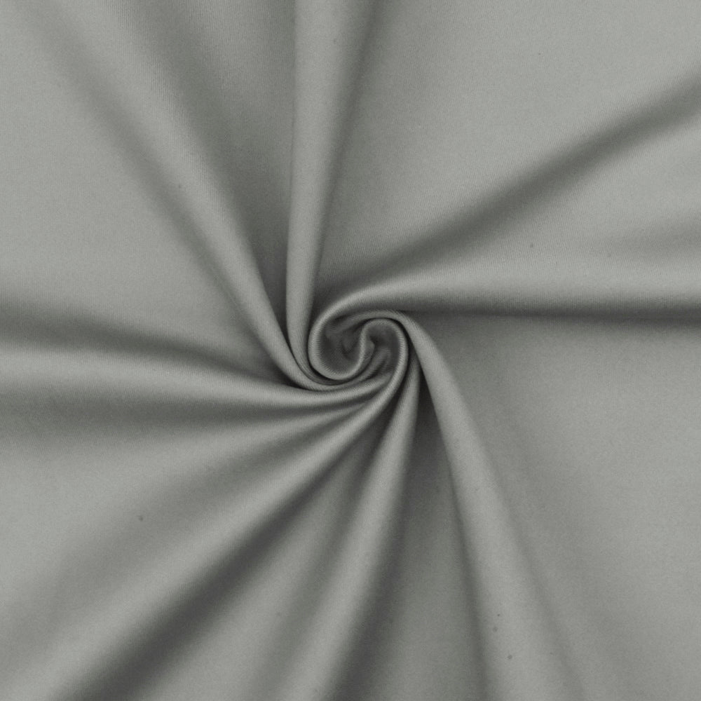 1 Yard Galaxy Gray Solid Stretch Polyester Scuba Swimwear Knit Fabric For Swimwear And Activewear 53 Inches Width