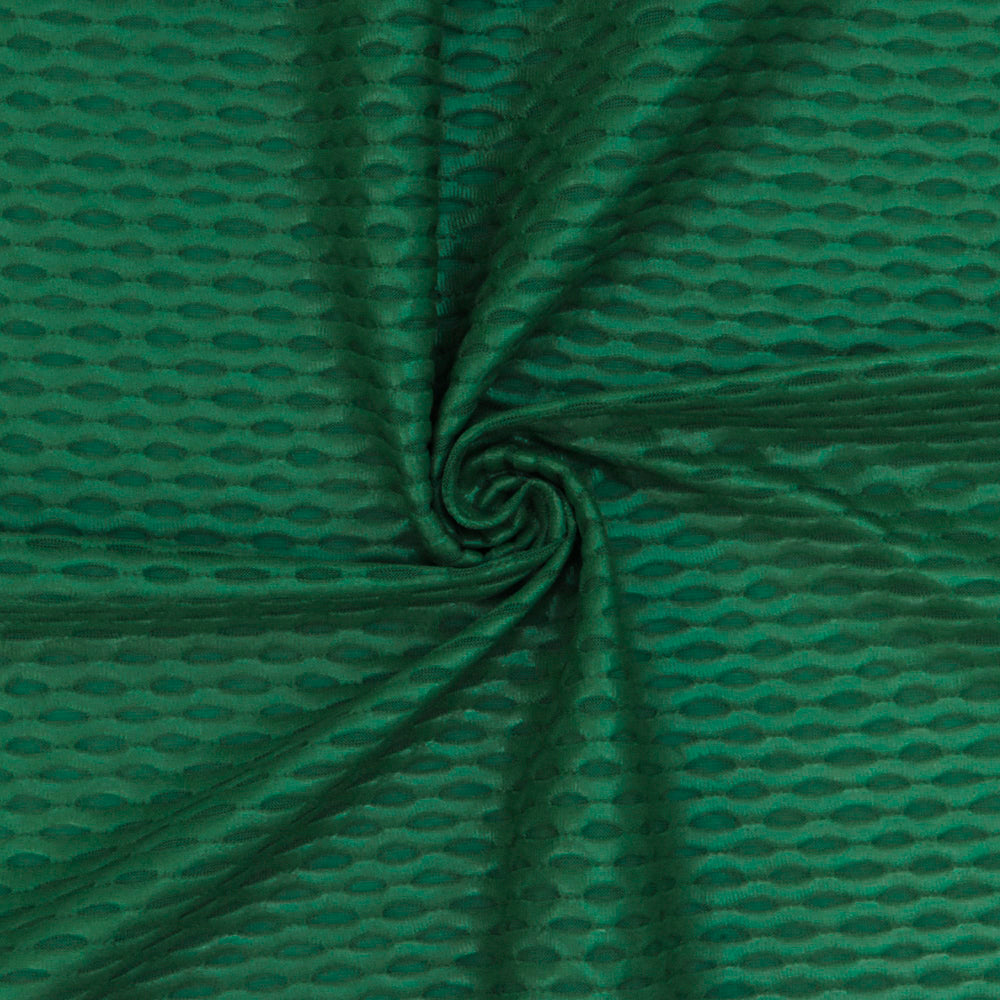 1 Yard Kelly Green 3D Mesh Stretch Yoga Activewear Fabric For Overlays And Dancewear 59 Inches Width
